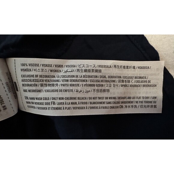 ABERCROMBIE & FITCH Blue Embroidered Long Sleeve Boho Open Back Top Women SMALL - Picture 8 of 10